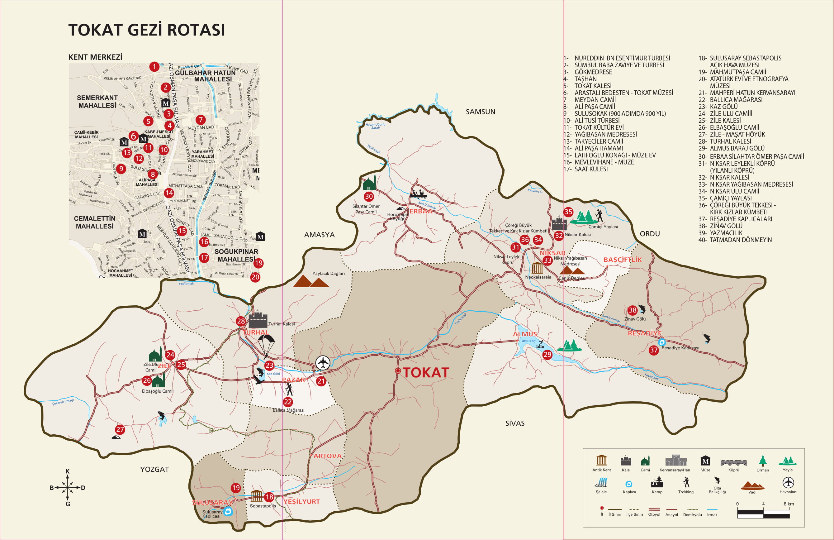 TOKAT BÖLGE HARİTASI